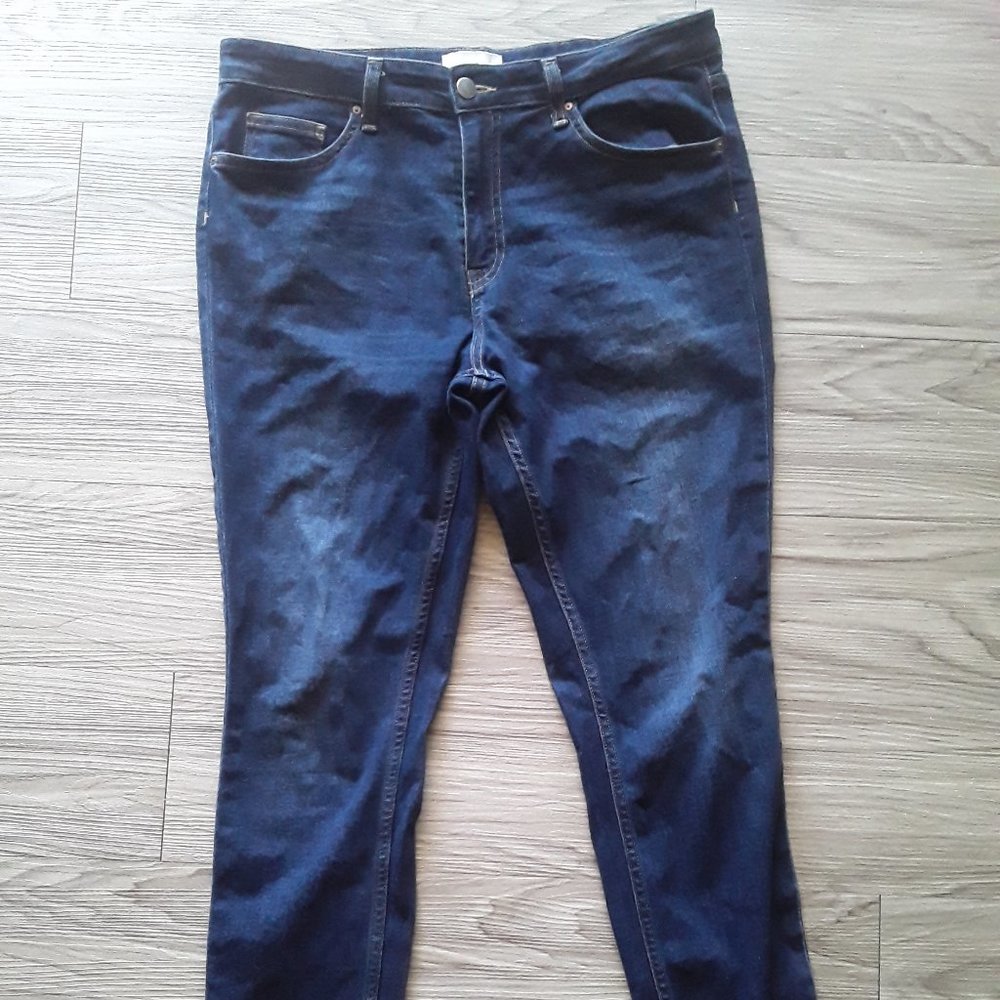 H&M Womens Denim Jeans Dark Blue US 14